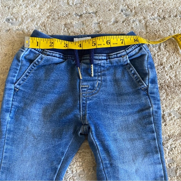Hudson Baby Unisex Medium Wash Skinny Jeans Blue Cuffed Drawstring Waist: 12m - Picture 3 of 8